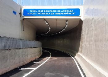 novo tunel Ribeirão Preto iluminação led